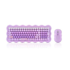 SET TECLADO MOUSE INALAMBRICO SW98 MORADO