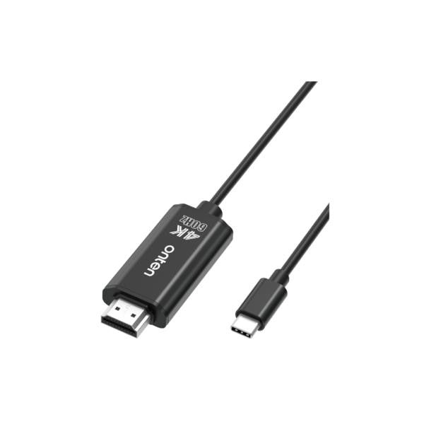 CABLE ADAPTADOR USB TIPO C A HDMI TIPO A MACHO OTN-9582B ONTEN NEGRO