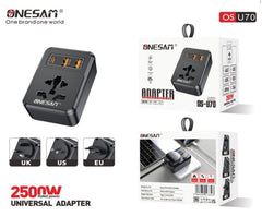 ADAPTADOR CORRIENTE CASA UNIVERSAL OS-U70 ONESAM NEGRO