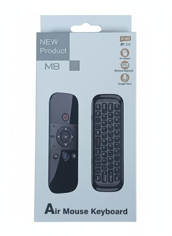 AIR MOUSE CONTROL REMOTO MINI TECLADO MULTIFUNCIONAL M8