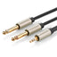 Cable 3.5 mm trs macho a 2 6.35 mm ts macho 10613 AV126 UGREEN