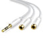 UGREEN cable divisor audio 3.5 mm 1 macho a 2 hembra blanco 10739