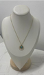 Collar acero cadena dorado turquesa