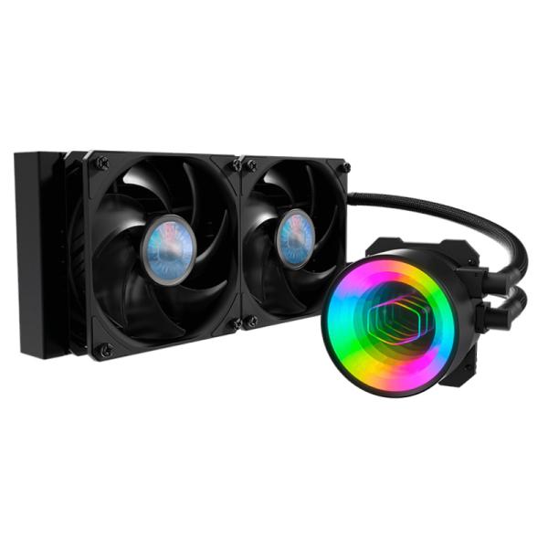 ENFRIAMIENTO LIQUIDO RGB COOLER MASTER MASTERLIQUID ML240 MIRROR ARGB AIO 240MM MLX-D24M-A18PK-R1 - NEGRO