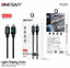 Onesam cable USB tipo c OS-A39 negro LED 1 metro