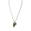 Poderosa collar acero diseño hoja dorado elegancia duradera