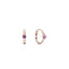 Poderosa Aretes Huggie Rosa Elegancia Diaria