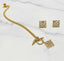 Collar acero Poderosa dorado brillo y estilo