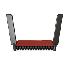 Detalle de los puertos Gigabit Ethernet del router MikroTik