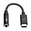Xtech adaptador USB-C a jack 3.5 mm negro 10 cm XTC-509