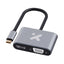 Xtech adaptador 2 en 1 USB type c HDMI VGA XTC-542