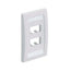 Panduit placa frontal 4 puertos minicomm blanco CFPL4WHY