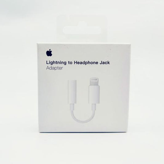 ADAPTADOR JACK LIGHTNING A 3.5MM CAJA ORIGINAL BLANCO
