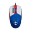 MOUSE GAMING RGB ASUS P515 ROG STRIX IMPACT II GUNDAM EDITION ALÁMBRICO 6200 DPI 90MP0260-BMUA00 - AZUL / BLANCO / ROJO