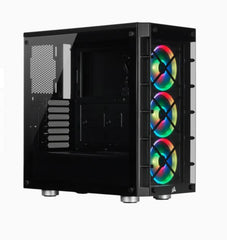 CASE GAMING RGB CORSAIR ICUE 465X MID TOWER VENTILADORES 3 DE 120MM CON VIDRIO LATERAL Y MALLA FRONTAL CC-9011188-WW