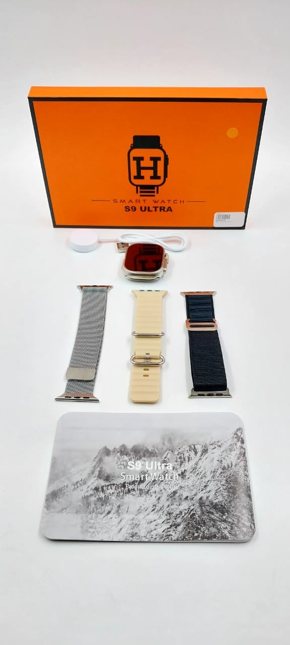 RELOJ INTELIGENTE 3 FAJAS S9 ULTRA PLATEADO