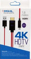 Cable HDMI mhl Amely 4K 5 pines 1.8mts para celulares