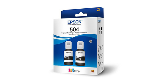 Epson pack de 2 piezas de tintas T504 negro - T504120-2P