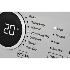 Frigidaire secadora carga frontal gas premium care blanca 21 Kg FDGX22E4EW