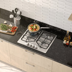 Frigidaire plantilla de gas 24" vidrio empotrable 4 quemadores FTGY24R0EMS