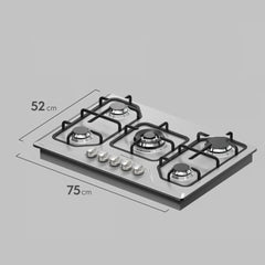 Frigidaire plantilla de gas 30" empotrable 5 quemadores FTGC3050XS