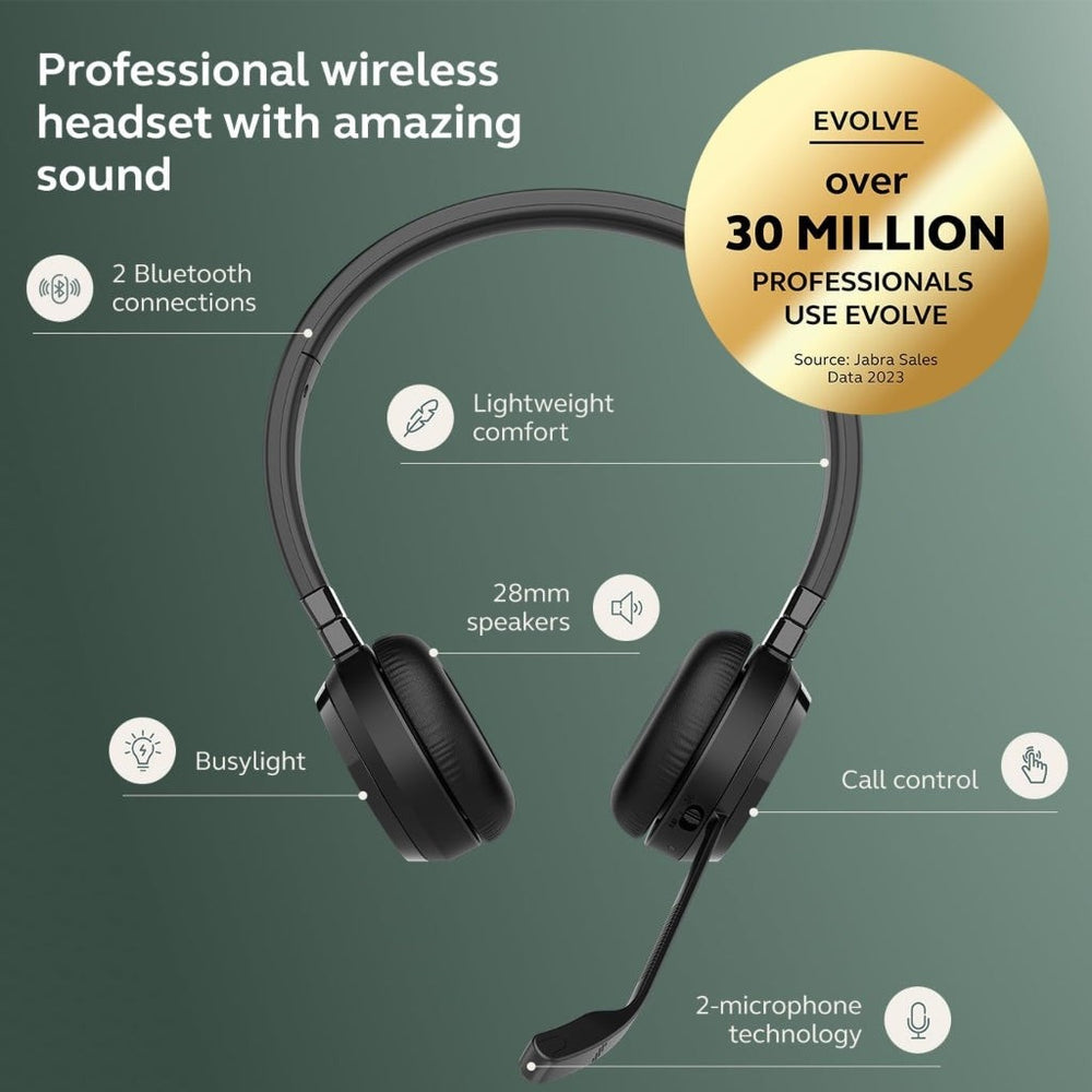 HEADSET JABRA EVOLVE 65 TE 380A MS DUO
