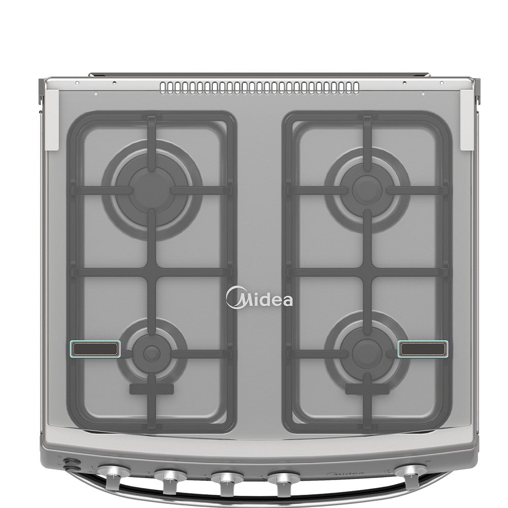 Midea cocina a gas 24 pulgadas 4 quemadores hierro fundido MGS24F1LGAGG-CA