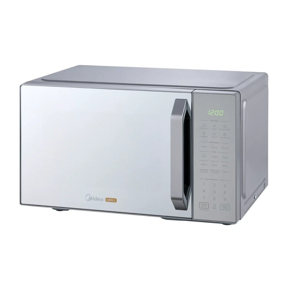 Midea microondas 1.1pc puerta acabado espejo gabinete gris con grill MMDXG11S2MG