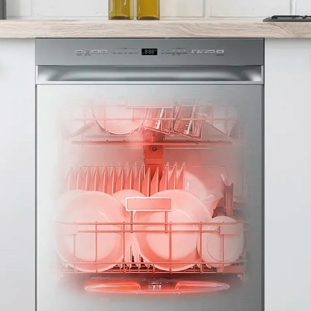 Midea lavaplatos empotrable 14 servicios color silver MDWPS1401KSS