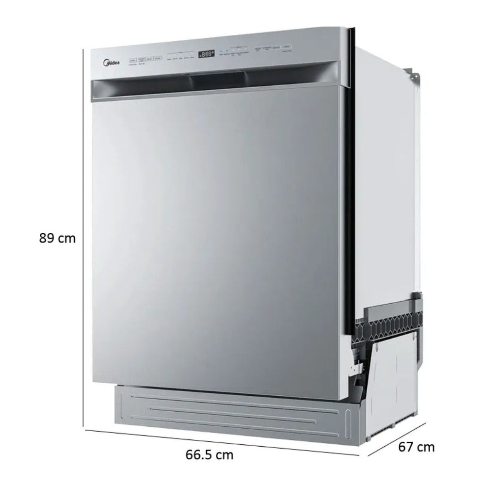 Midea lavaplatos empotrable 14 servicios color silver MDWPS1401KSS