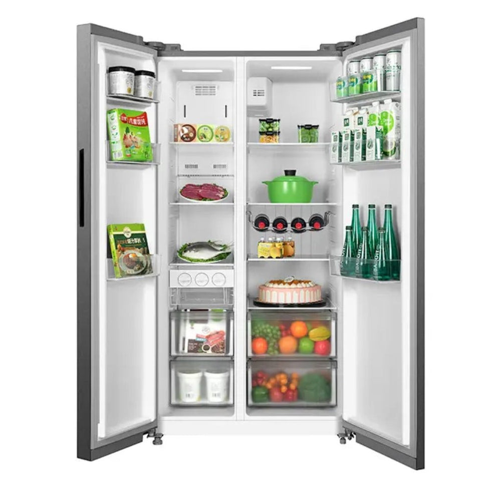 Midea refrigerador 20 pc color acero side by side inverter MDRS710FGM46