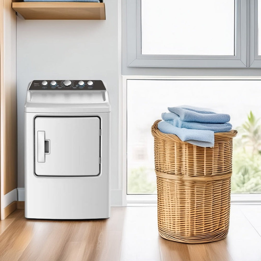 Midea secadora electrica 6.7 cuft carga superior color blanco MD500E67/W-CA