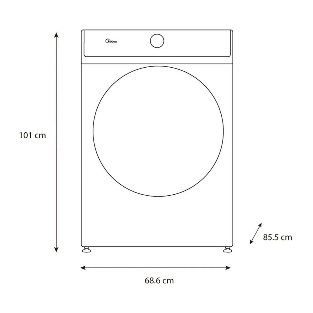 Midea secadora electrica carga frontal 21 kg color silver MH04ED80/S-CA
