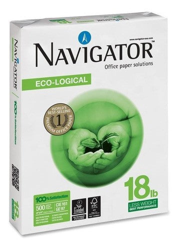 Navigator eco caja 10 und resma 8 1/2 x 11 bond 18 Lb 500 H 70grs NEC0700010