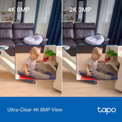 TP Link camara devVigilancia Wi-Fi Inteligente Tapo C260, rotacion 360º, 4K 8MP, detección IA, reconocimiento facial, vision nocturna - Tapo C260