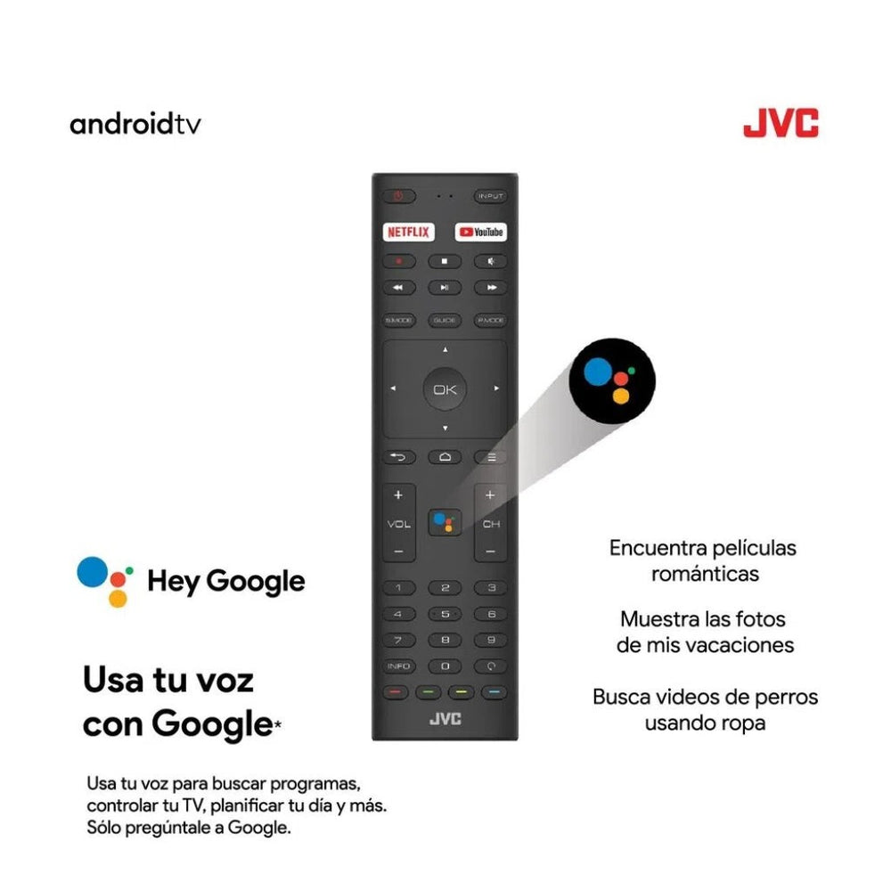 JVC televisor 50" resolucion 4K google tv os-LT-50KB538
