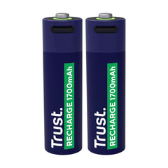 Trust pilas AA recargables en USB-C azul - 25584