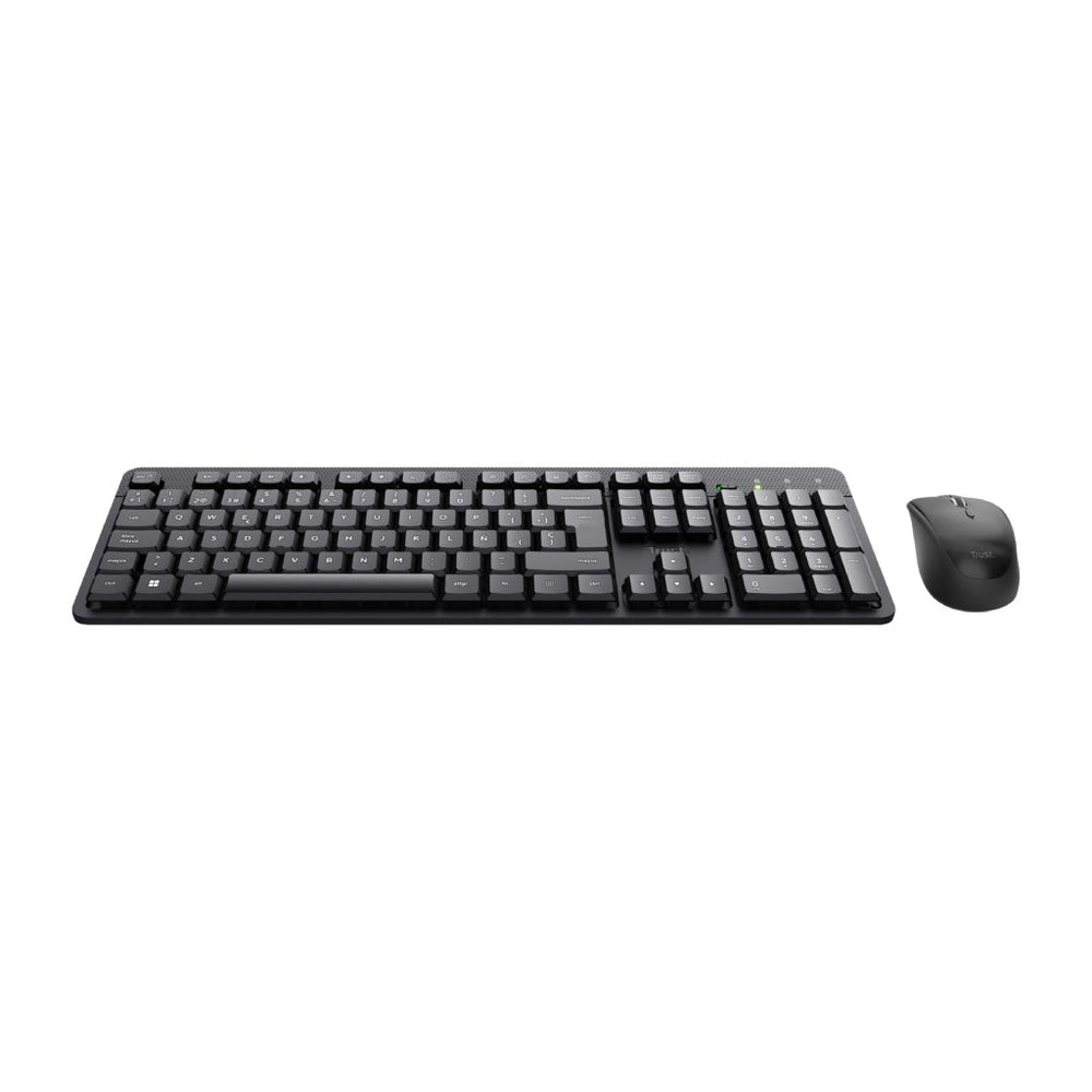 Trust combo de teclado y mouse inalámbricos y silenciosos ES ODY II - 25020