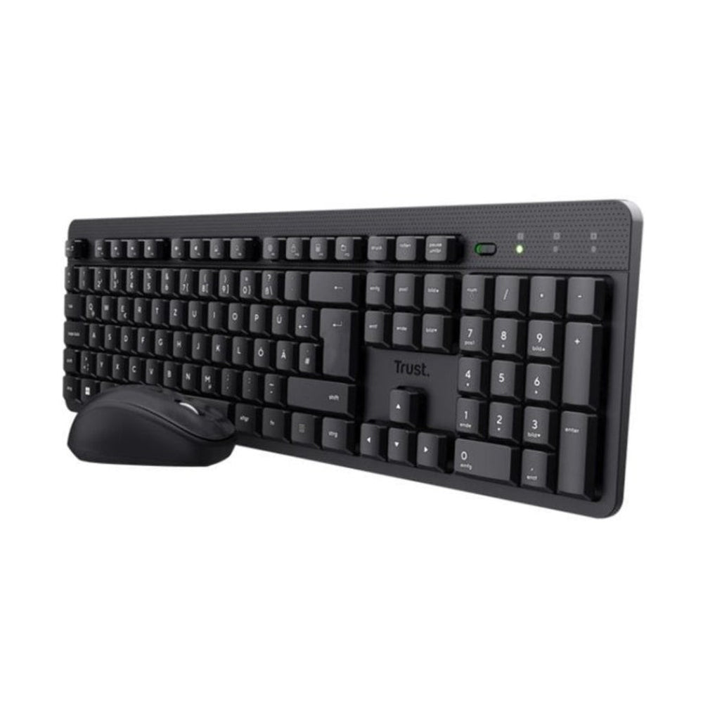 Trust combo teclado y mouse inalambrico silencioso TKM-360 en español - 25356 CAJA MARRÓN