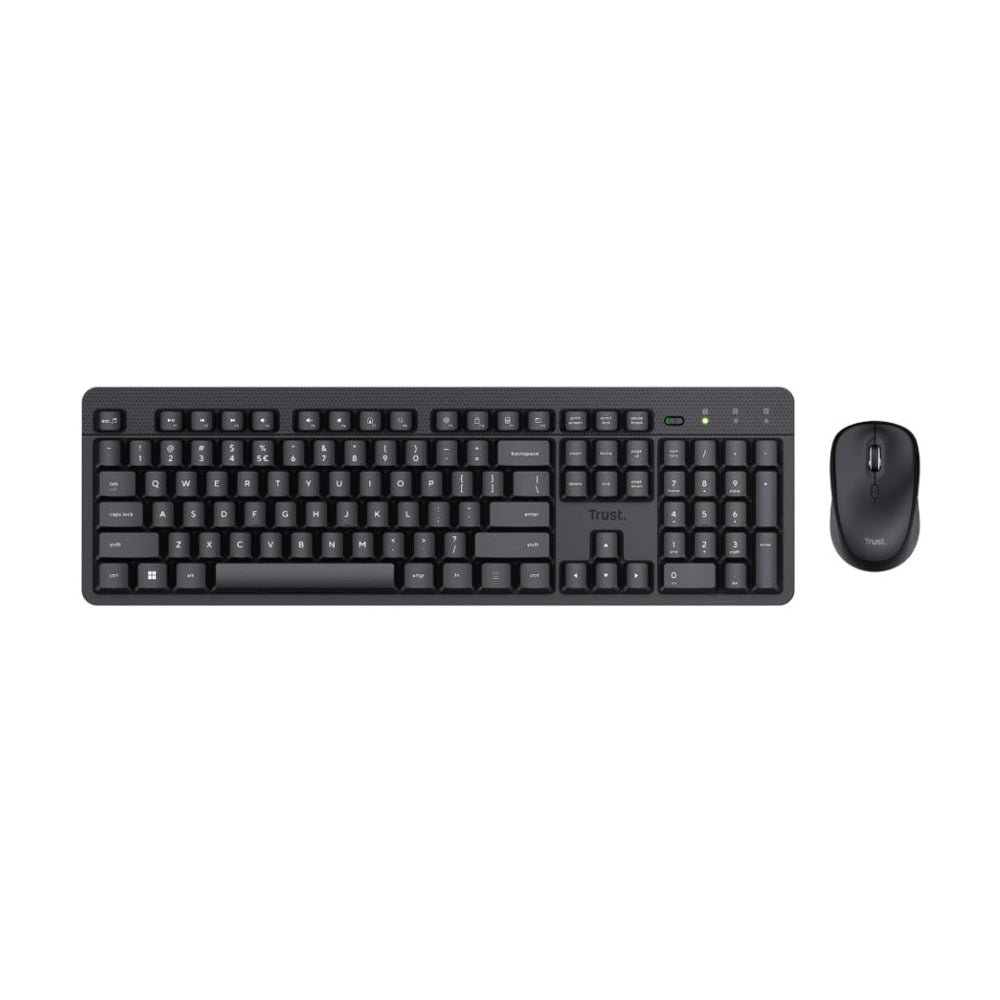Trust combo teclado y mouse inalambrico silencioso Ody II en ingles - 25018