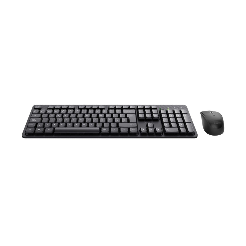 Trust combo teclado y mouse inalambrico silencioso Ody II en ingles - 25018