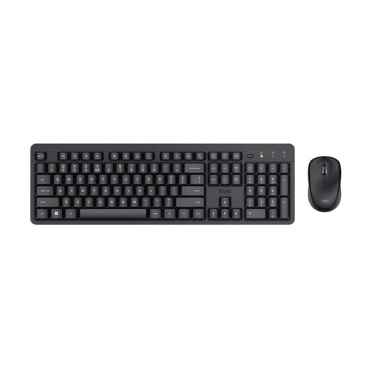 Trust combo teclado y mouse inalambrico silencioso  Ody II en ingles - 25018