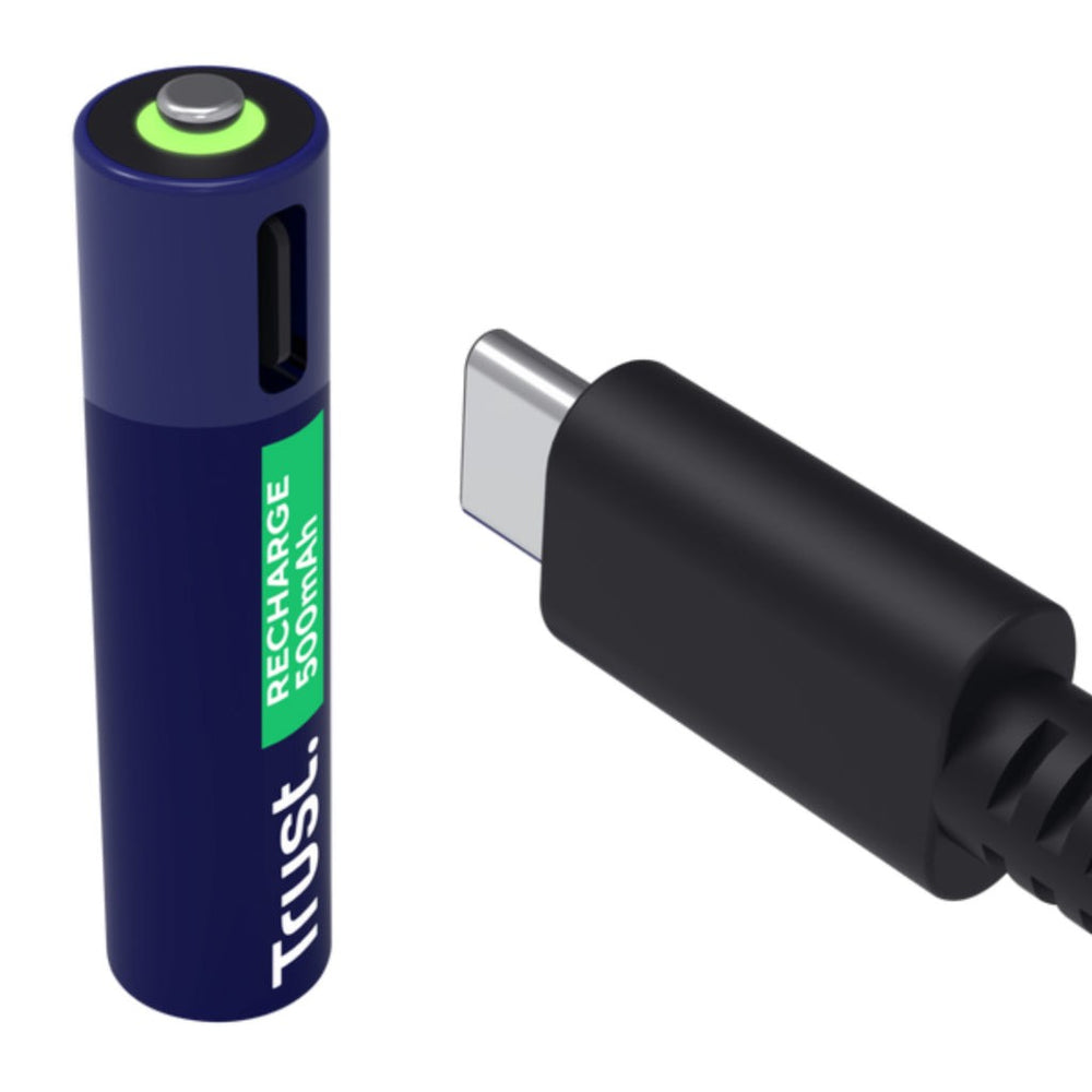 Trust pilas AAA recargables en USB-C 4 pack - 25671