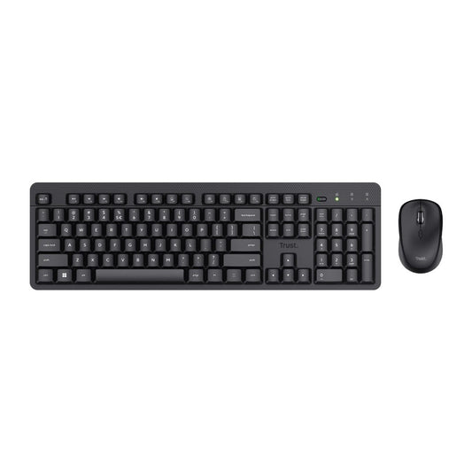 Trust combo de teclado y mouse inalámbricos y silenciosos ES ODY II - 25020