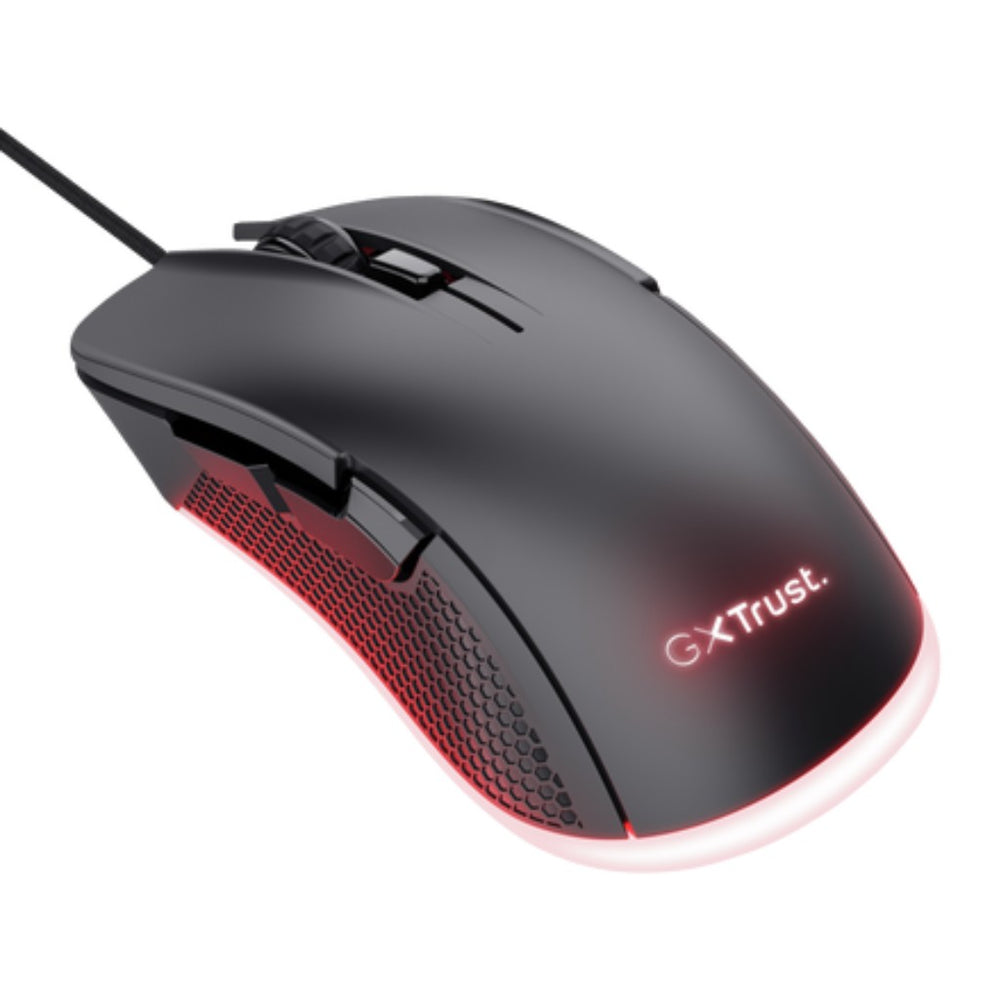Trust mouse Eco GXT 923 YBAR color negro gaming resolución de 7200 ppp e iluminacion LED RGB - 24729