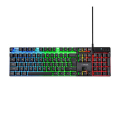 Trust teclado gamer color negro iluminado en español - 23823