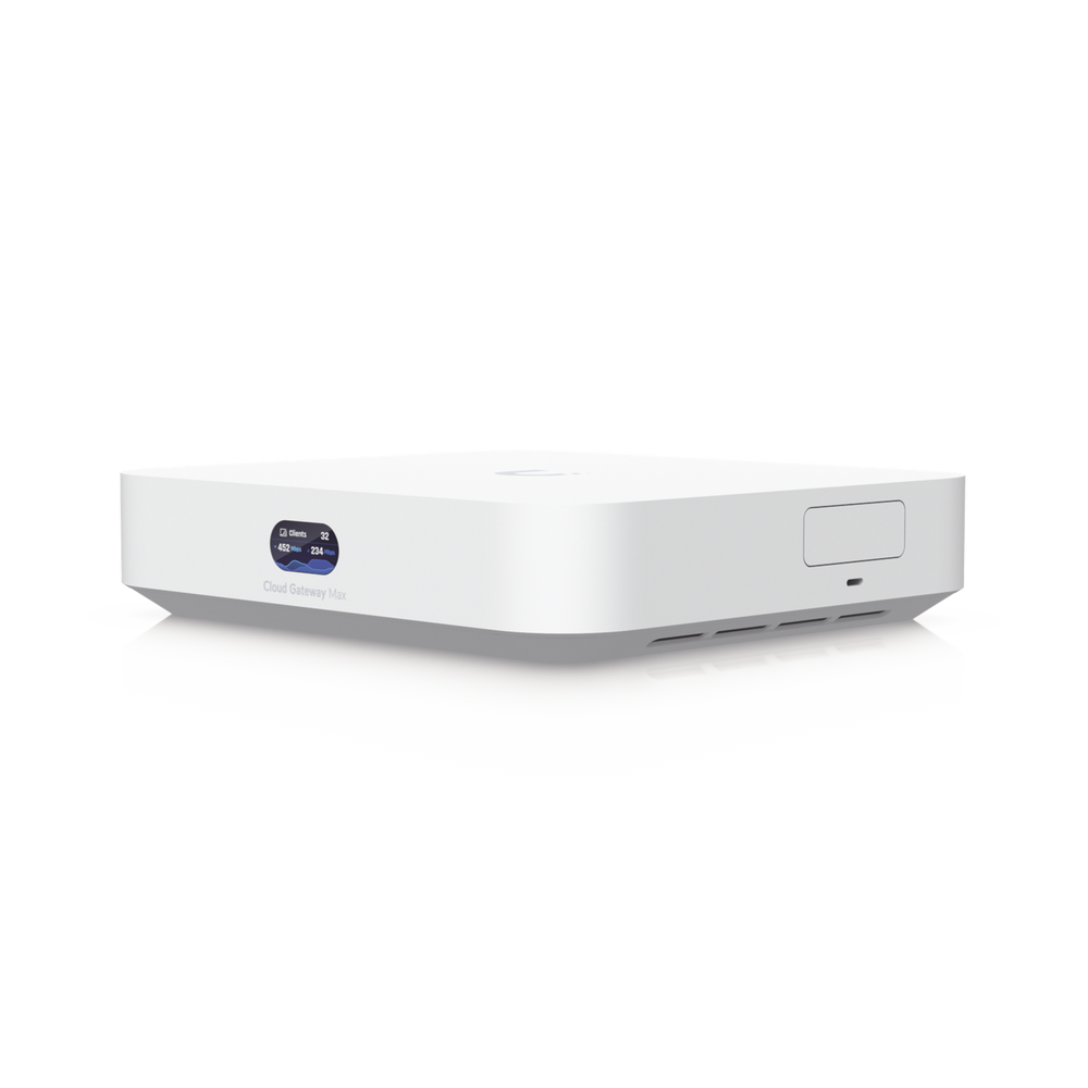 UniFi Cloud Gateway MAX de Ubiquiti, router de red avanzado