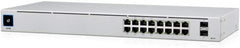 UniFi Switch USW-16-POE Gen2, Capa 2 de 16 puertos (8 puertos PoE 802.3af/at 8 puertos Gigabit) 2 puertos 1G SFP, 42W