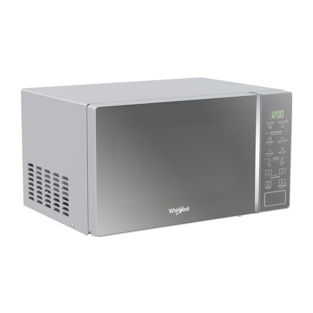 Whirlpool microondas 0.7 pies plateado acabado espejo WM1807D