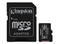 Kingston Canvas Select Plus - Tarjeta de memoria flash (adaptador microSDXC a SD Incluido) - 128 GB